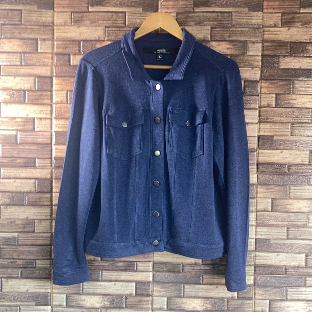 Women’s Blue EUC Large Viscose & Spandex Light Jacket Large